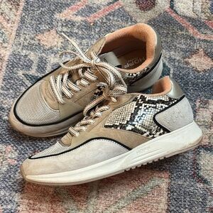 Hoff Beige and Snake Print Sneakers